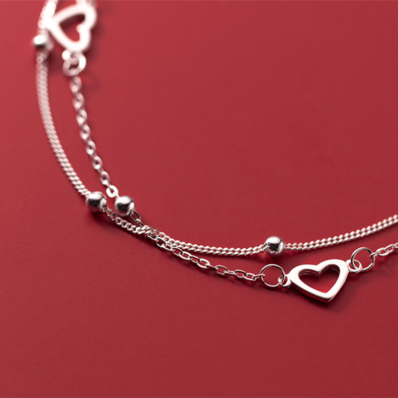 Bracelet de chaînes d'amour perlées