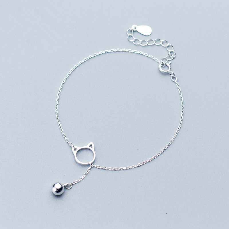 Bracelet à breloques chat mignon