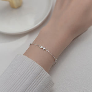 Bracelet chaîne en zircon avec nœud papillon