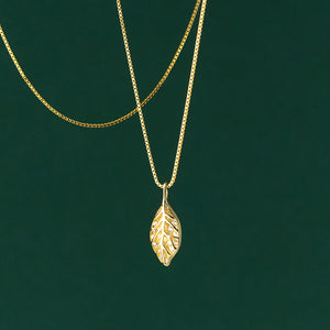 Collier Élégance Feuille D'Or