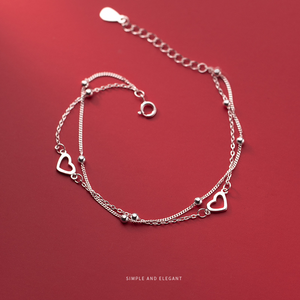 Bracelet de chaînes d'amour perlées