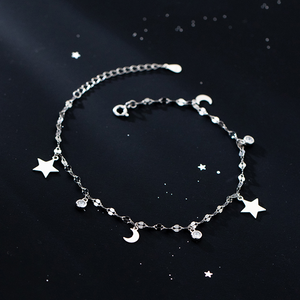 Elegant Moon Star Chain Anklet