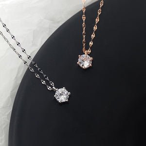 Round Zircon Chain Necklace