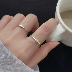 Minimalist Zircon Finger Ring