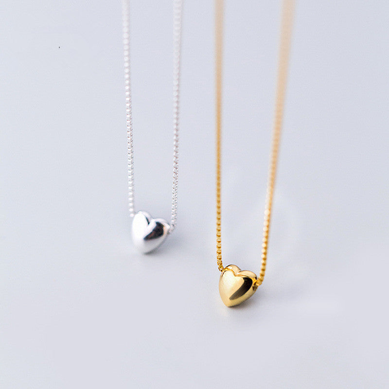 Minimalist Love Heart Pendant Necklace