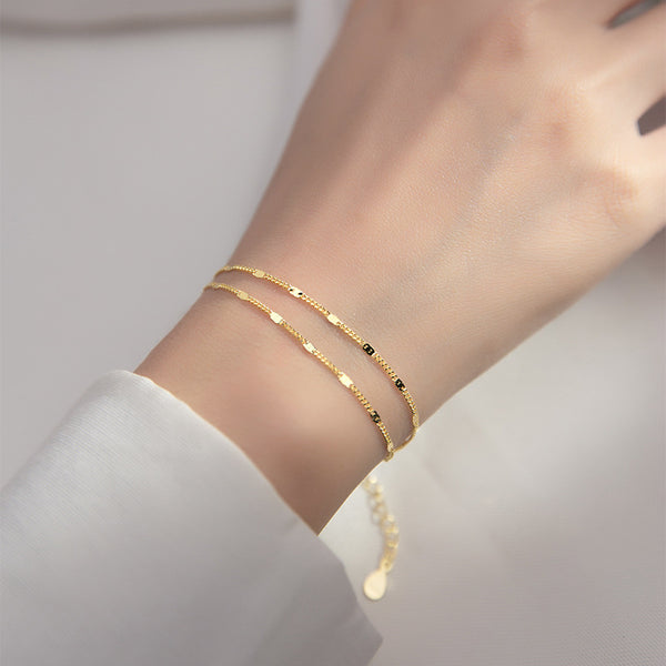 Vervelle Double Chain Bracelet  18ct Gold Plated Vermeil  Missoma