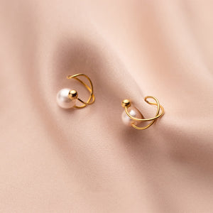 Ear Pearl Clip On Earrings