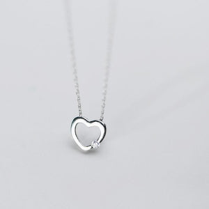 Love Heart Clavicle Chain Necklace