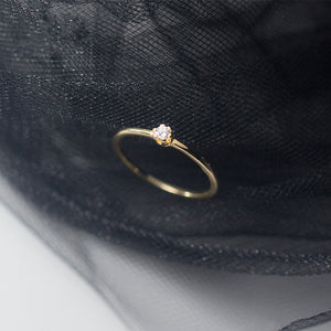 Minimalist Zircon Finger Ring