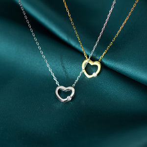 Love Heart Clavicle Chain Necklace