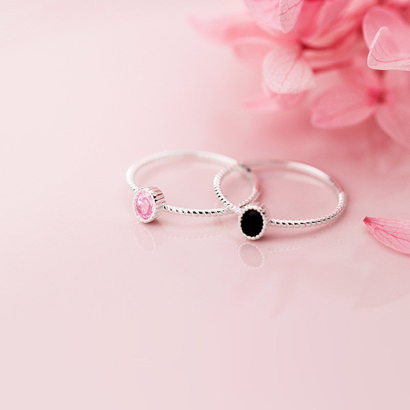 Round Crystal Zircon Ring