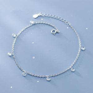 Round Zircon Chain Anklet