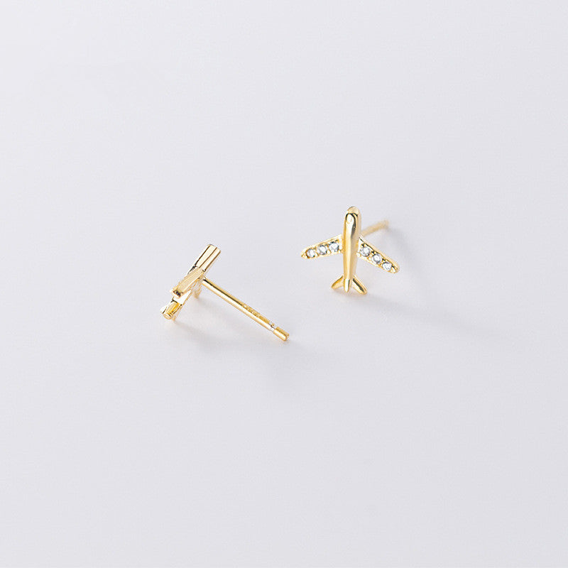 Mini Airplane Stud Earrings