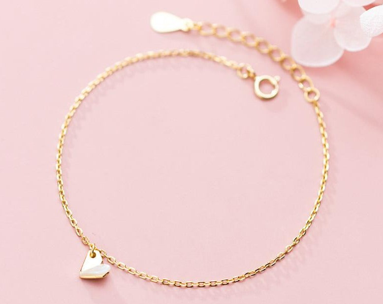 Golden Love Shell Chain Bracelet