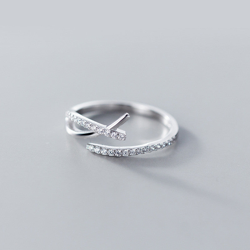 Open Letter Cross Ring