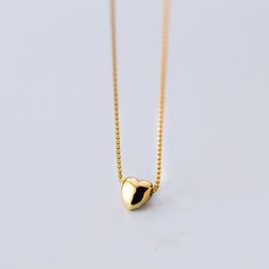 Minimalist Love Heart Pendant Necklace