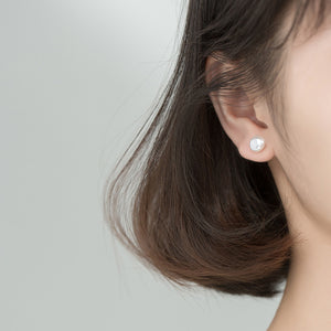 Irregular Baroque Pearl Stud Earrings