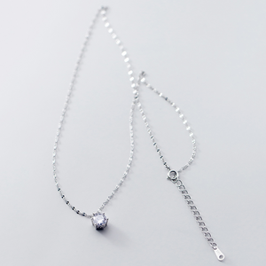 Round Zircon Chain Necklace