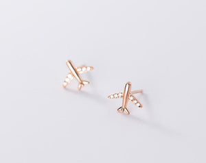 Mini Airplane Stud Earrings