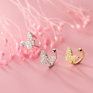 Butterfly Clip On Earrings