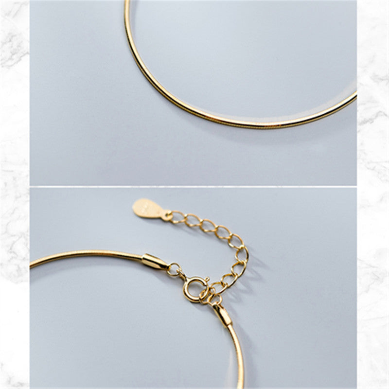 Minimalist Golden Snake Bone Chain Bracelet