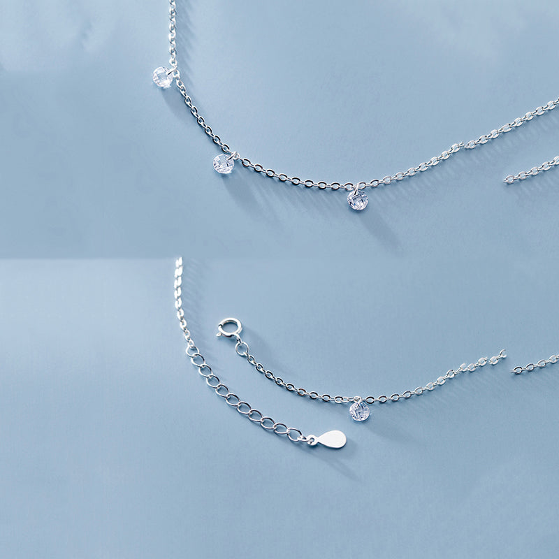 Round Zircon Chain Anklet