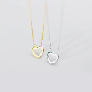 Love Heart Clavicle Chain Necklace