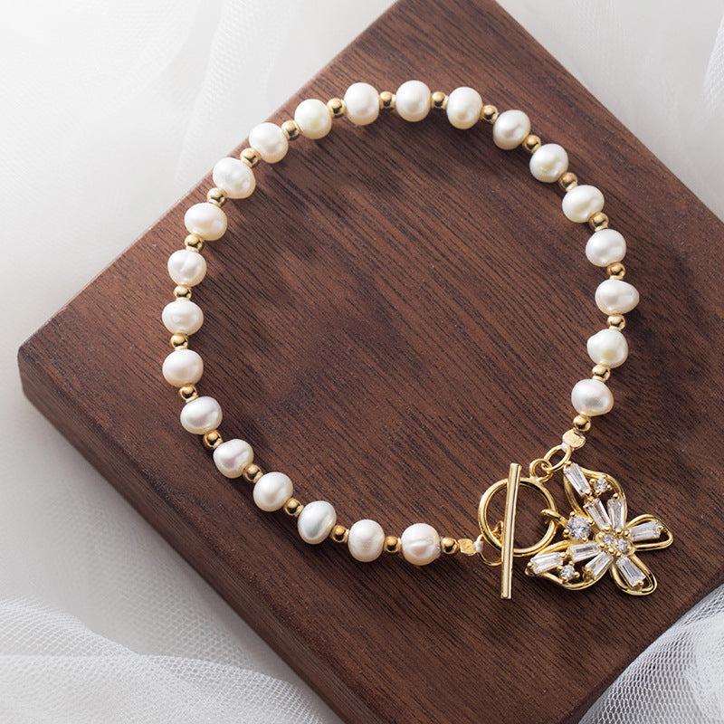 Baroque Pearls Butterfly Bracelet