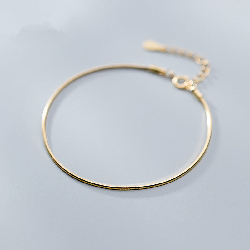 Minimalist Golden Snake Bone Chain Bracelet