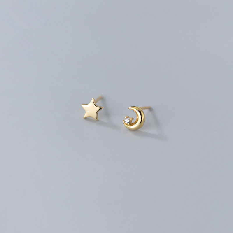 Star Moon Stud Earrings