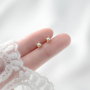 Mini Pearl Stud Earrings