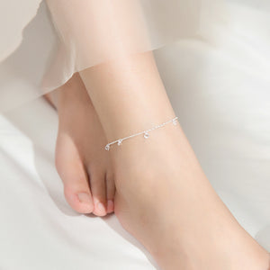 Round Zircon Chain Anklet