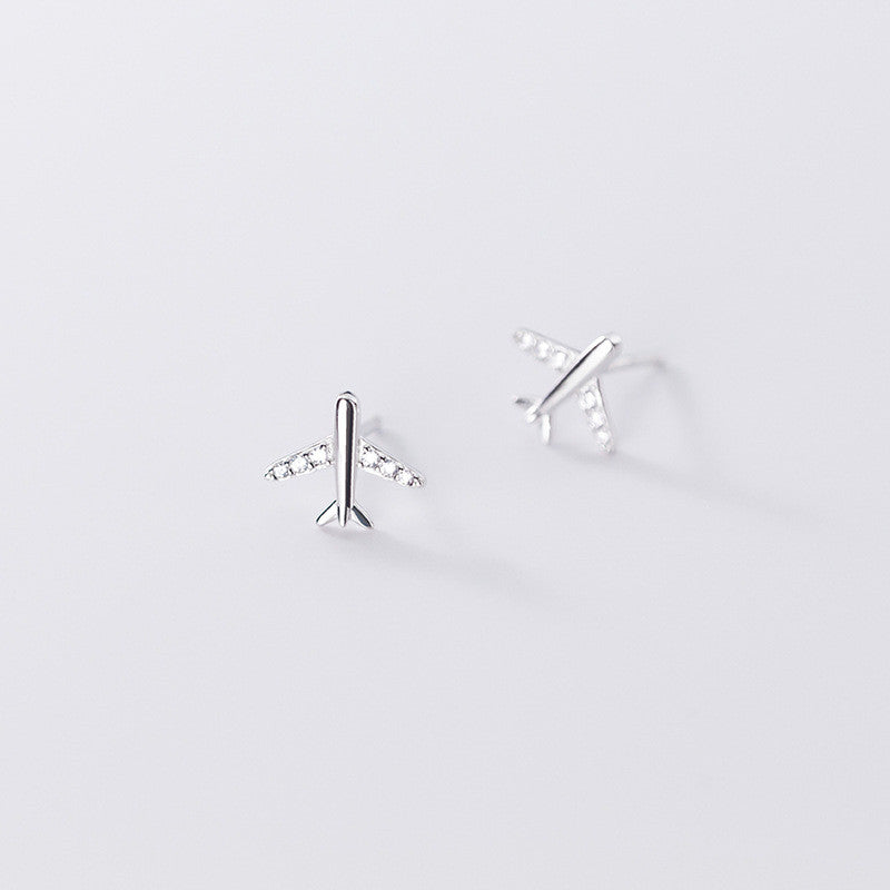 Mini Airplane Stud Earrings