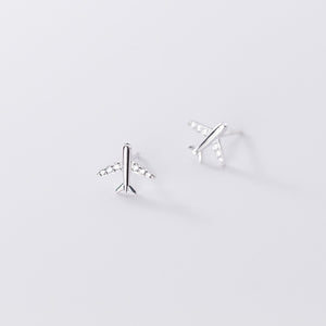 Mini Airplane Stud Earrings