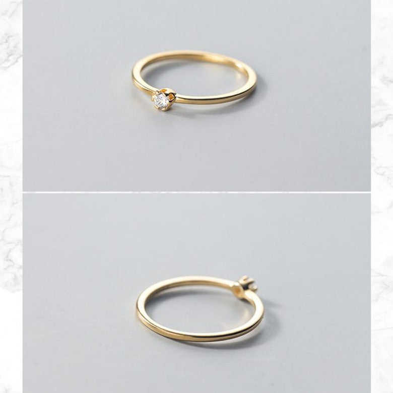 Minimalist Zircon Finger Ring