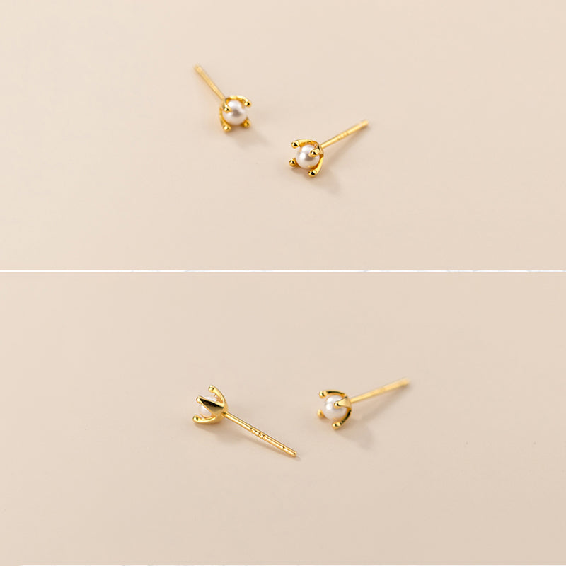 Mini Pearl Stud Earrings