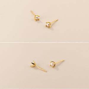 Mini Pearl Stud Earrings