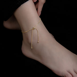 Simple Korean Tassel Anklet