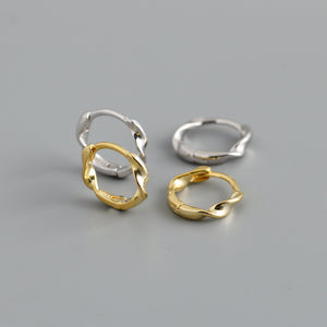 Simple Twist Hoop Earrings