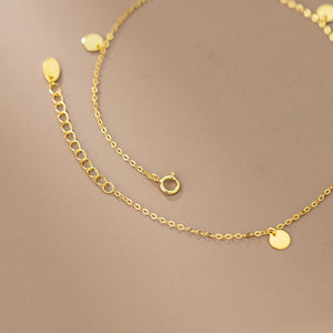 Simple Disc Link Chain Anklet