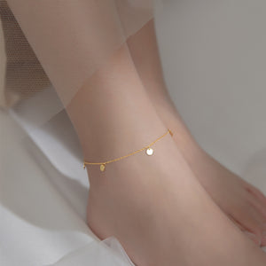 Simple Disc Link Chain Anklet