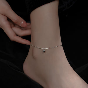 Glossy Snake Bone Bead Anklet