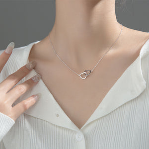 Interconnected Love Hearts Pendant Necklace