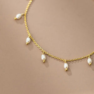 Natural Baroque Pearl Shell Anklet