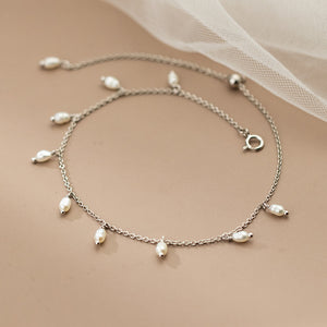 Natural Baroque Pearl Shell Anklet