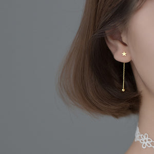 Sweet Star Chain Tassel Earrings