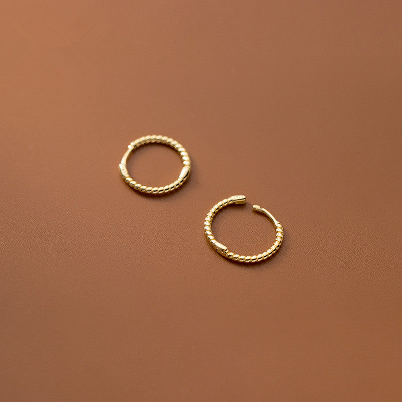 Round Twist Hoop Earrings