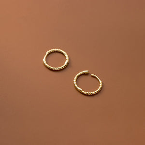 Round Twist Hoop Earrings