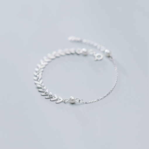 Leaf and Round Beads Bracelet - Image 3