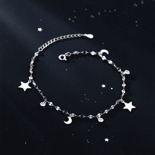 Elegant Moon Star Chain Anklet - Image 6